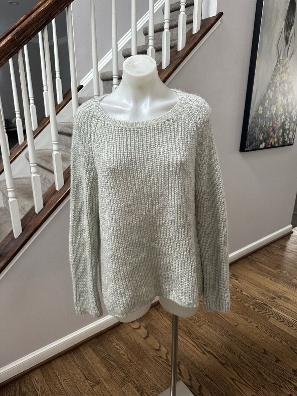 Wooden Ships Gray Knit Pullover Sweater Size M/L